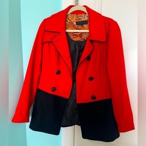 Steve Madden Coat with Leather Trim